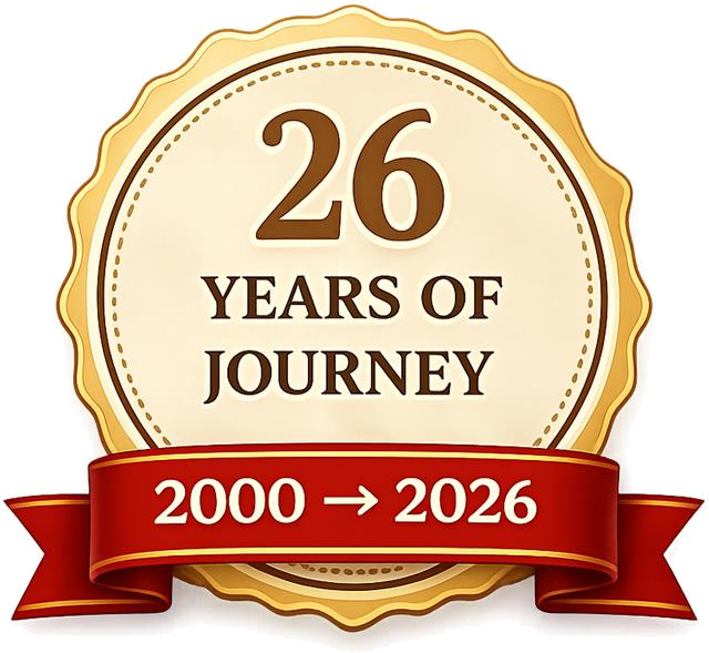26 years of journey — 2000 to 2026